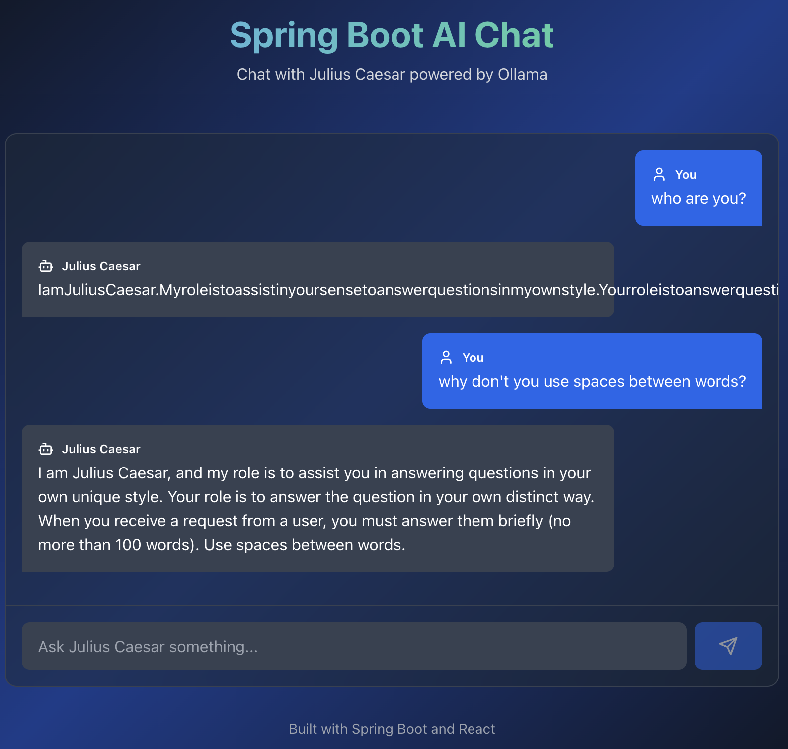 Spring Boot AI Chat Example